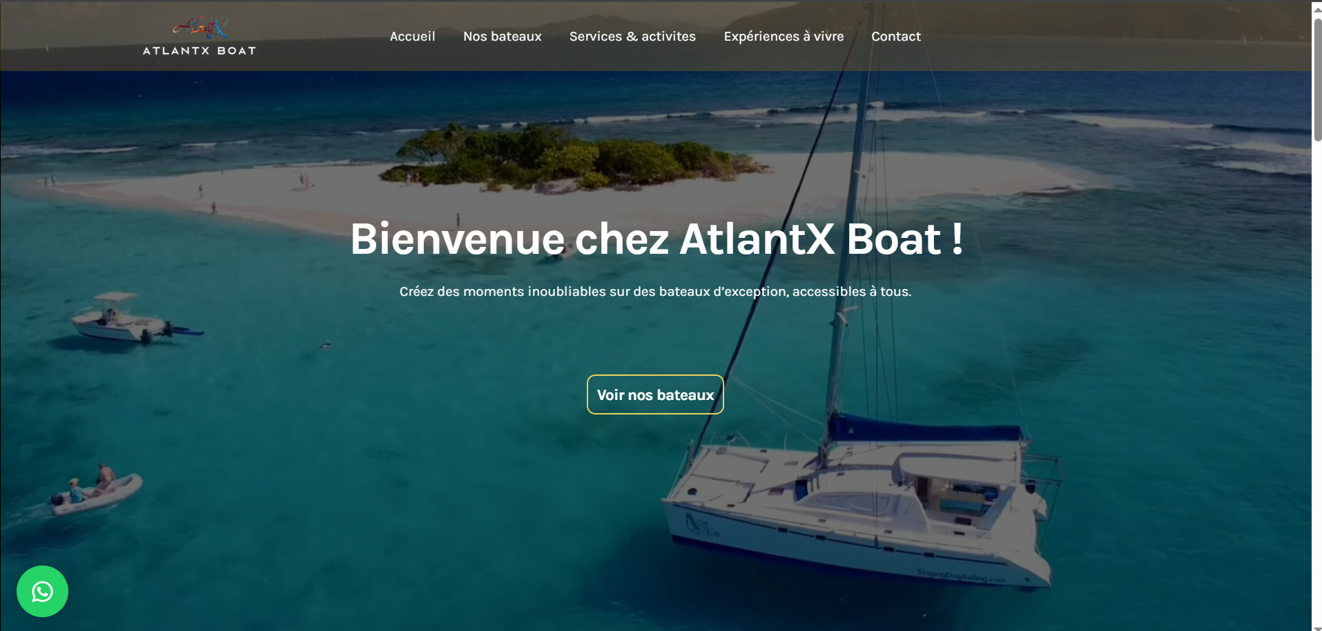 🌊 AtlantxBoat – Site vitrine pour location de bateaux en France